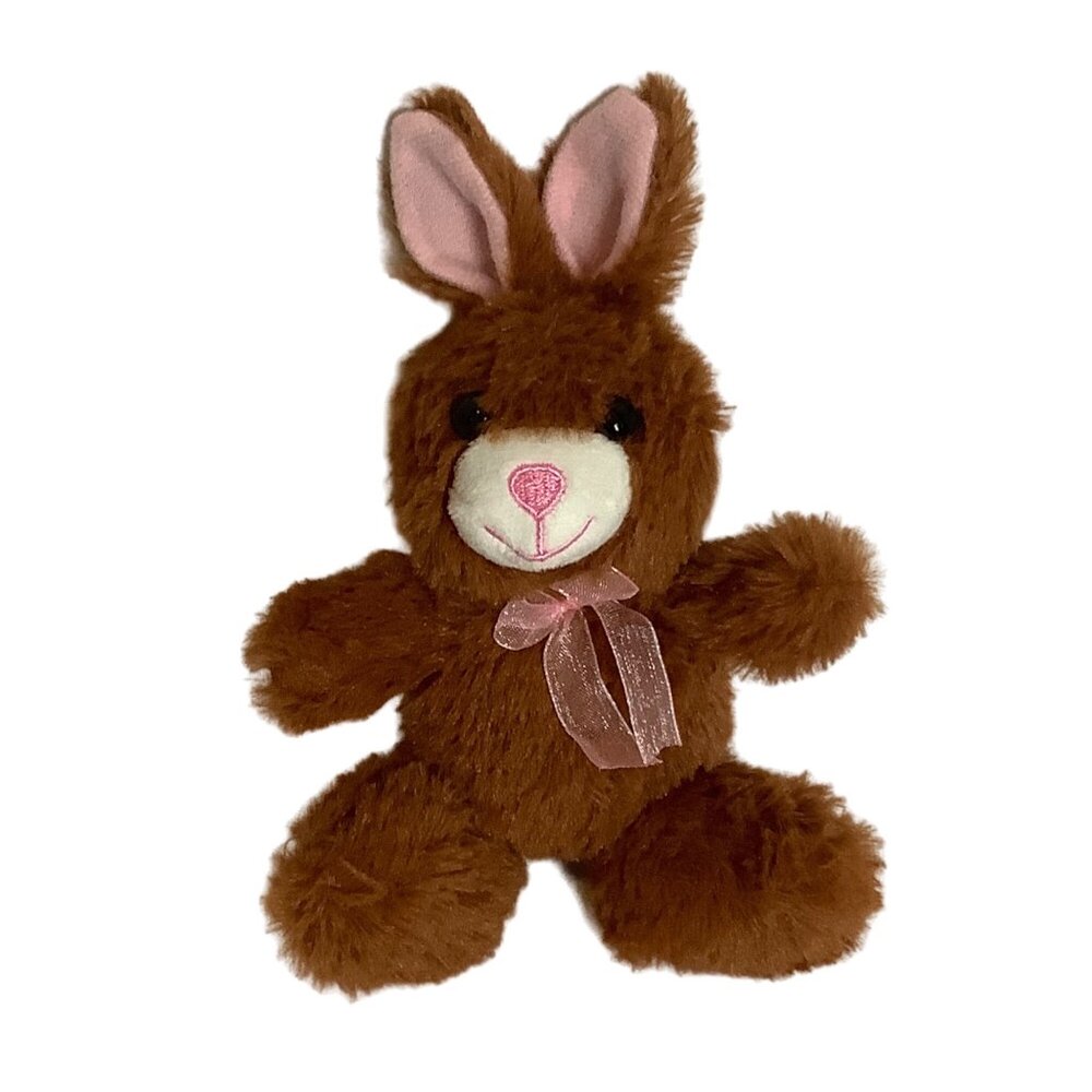 Tom's Toy International Easter Bunny Rabbit Plush Toy‎ Fuzzy 6.5" Stuffed Animal